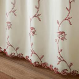 Rackhams Exe Embroidery Voile Curtains - Beige - 229cm width x 229cm drop - thumbnail 6