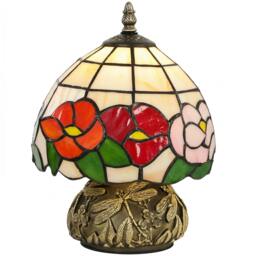 Rackhams Stained Glass Bedside Lamp, Tiffany Style Table Lamp for Bedroom - thumbnail 2