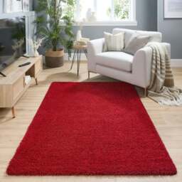 Rackhams Tufted Washable Rug – Red Colour - 100X150 cm - thumbnail 6