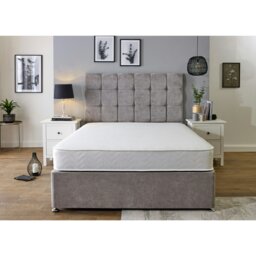 Rackhams Budget Memory Sprung Mattress - Quilted Cooltouch Straight Line Top Panel - White - 1 - European Small Single Mattress (80cm x 200cm) - thumbnail 5
