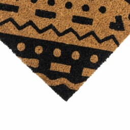 Rackhams Eco-Friendly Latex Backed Coir Entrance Doormat, 40x60cm - Aztec - 1 - Black - thumbnail 3