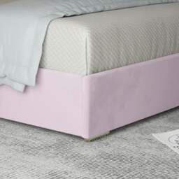 Rackhams Mayfair Upholstered Soft Velvet Metal Bed Frame - Pink - Double - Blue - thumbnail 4