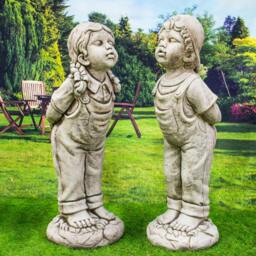 Rackhams Large Boy and Girl 'Young Love' Garden Ornament