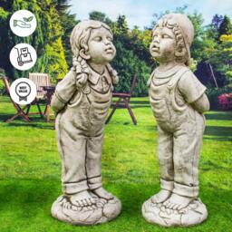 Rackhams Large Boy and Girl 'Young Love' Garden Ornament - thumbnail 2