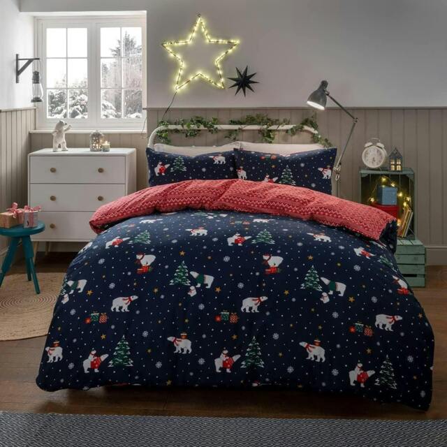 Rackhams Luxury Polar Bears Flannelette Duvet Cover With Pillowcase - Single (135cm x 200cm) - image 1