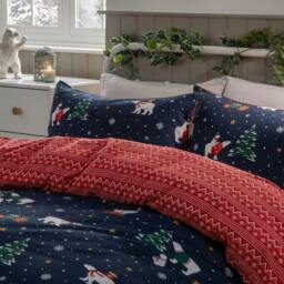 Rackhams Luxury Polar Bears Flannelette Duvet Cover With Pillowcase - Single (135cm x 200cm) - thumbnail 3