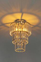 Rackhams Luxury Multi-layer Crystal Flush Mount Chandelier with Chrome Finish - Silver - One Size - thumbnail 5