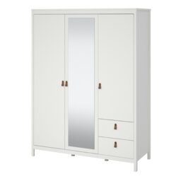 Rackhams Barcelona Wardrobe with 2 doors + 1 mirror door + 2 drawers White - White - Malemine - 1 - thumbnail 3
