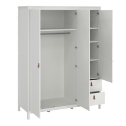 Rackhams Barcelona Wardrobe with 2 doors + 1 mirror door + 2 drawers White - White - Malemine - 1 - thumbnail 5