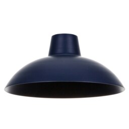 Rackhams Industrial Retro Designed Matt Midnight Blue Curved Metal Ceiling Pendant Shade - thumbnail 2