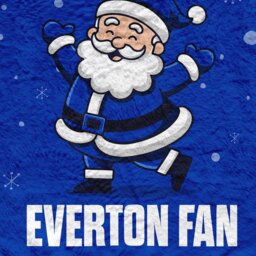 Rackhams Santa is a Everton Football Fan - Luxury Fleece Blanket 150cm X 150cm - thumbnail 3