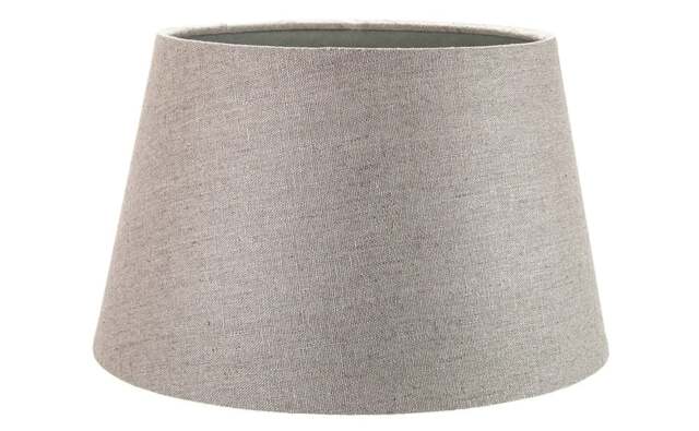 Rackhams Classic 10 Inch Grey Linen Fabric Drum Table/Pendant Lamp Shade 60w Maximum - image 1