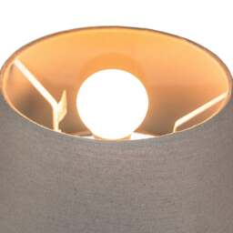 Rackhams Classic 10 Inch Grey Linen Fabric Drum Table/Pendant Lamp Shade 60w Maximum - thumbnail 3