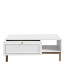 Rackhams Wensley 1 Drawer Coffee Table in Light Grey and Oak - Light Grey/Oak - Brown - 60 - thumbnail 4