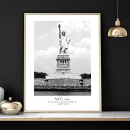 Rackhams Black and white prints - set of 3 Manhattan wall art - A2 16.54 x 23.39 in / 42 x 59.4 cm - Satin Photo paper 280 gsm - Oak Frame - thumbnail 6
