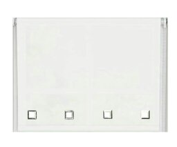 Rackhams White Square Eyelet Edge Roller Blind - 100cm - thumbnail 2