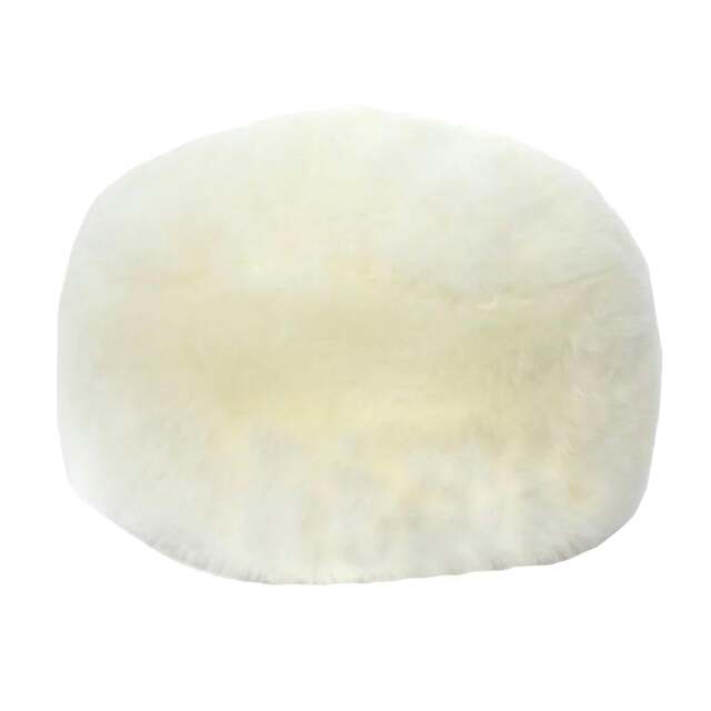 Rackhams Sheepskin Pouffe - Natural Beige - One Size - Natural Beige - 100% Mixed