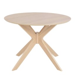 Rackhams I_Duncan Round Dining Table in White Oak - Brown - No - White - thumbnail 2
