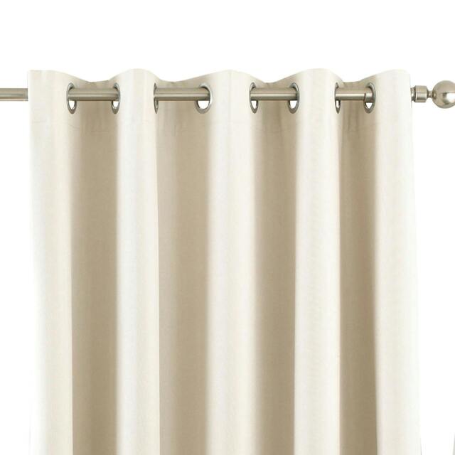Rackhams Eclipse Blackout Eyelet Curtains - Ivory - 46 x 54in (117 x 137cm) - Ivory - 100% Polyester - image 1