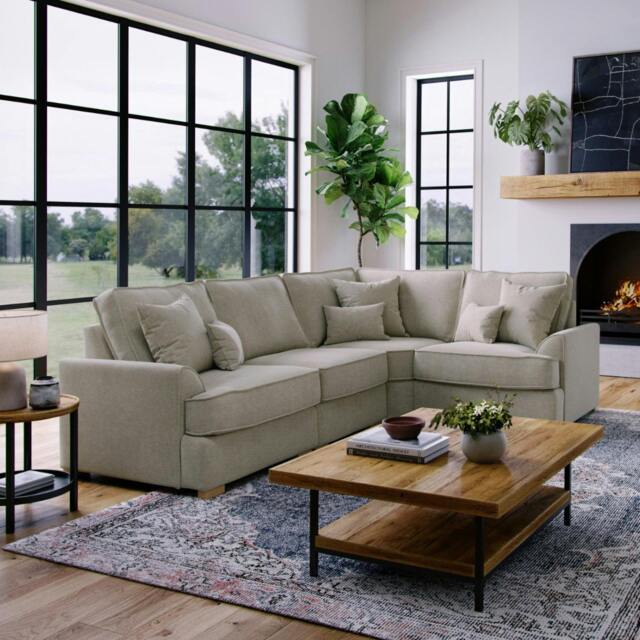 Rackhams Harrogate Right Hand Corner Sofa - Stone - image 1