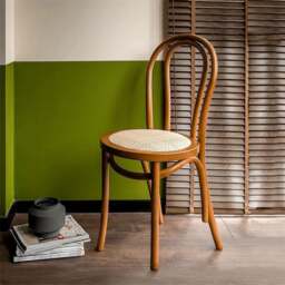 Rackhams Sonnet Dining Chair, Solid Wood - Walnut - Style B (With Rattan Seat) - Style B (With Rattan Seat) - thumbnail 1