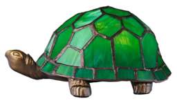 Rackhams Beautifully Hand Crafted Green Glass Tortoise Tiffany Lamp
