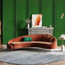 Rackhams Verano Three Seater Sofa, Red Velvet