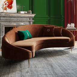 Rackhams Verano Three Seater Sofa, Red Velvet - thumbnail 4