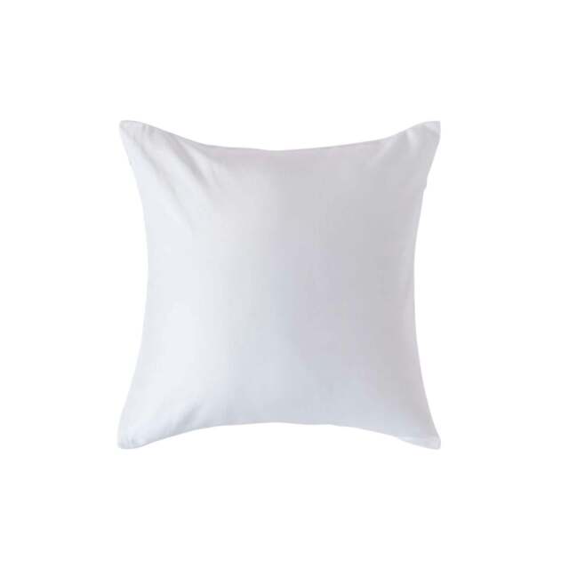 Rackhams Organic 400 TC Egyptian Cotton Sateen Pillowcase, European Size - White - 40 x 40 cm - image 1