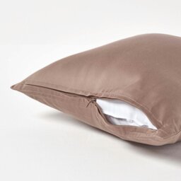 Rackhams Organic 400 TC Egyptian Cotton Sateen Pillowcase, European Size - White - 40 x 40 cm - thumbnail 4