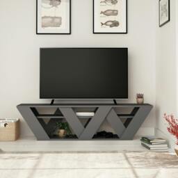 "Rackhams Ralla Modern TV Unit with Shelves 65"" 158cm - Anthracite"
