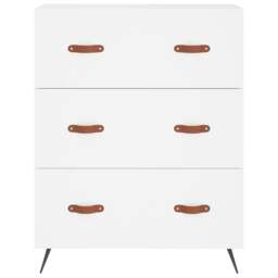 Rackhams Chest of Drawers White 69.5x34x90 cm Engineered Wood - thumbnail 5