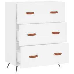 Rackhams Chest of Drawers White 69.5x34x90 cm Engineered Wood - thumbnail 6