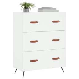 Rackhams Chest of Drawers White 69.5x34x90 cm Engineered Wood - thumbnail 3