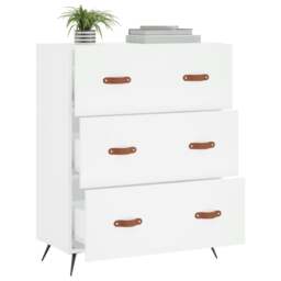 Rackhams Chest of Drawers White 69.5x34x90 cm Engineered Wood - thumbnail 4