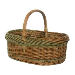 Rackhams Green Willow Norfolk Wicker Shopping Basket
