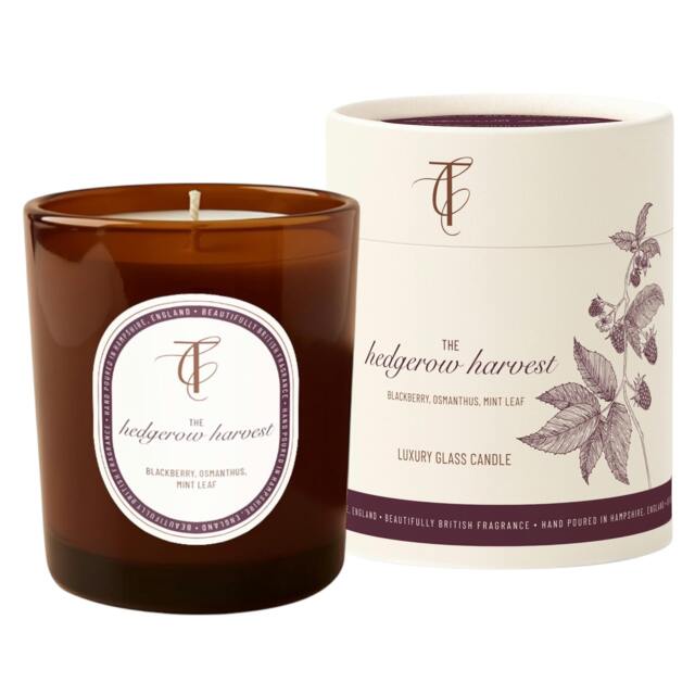 Rackhams Coast & Country Range Glass Tumbler Candle - 230g - Purple - The Hedgerow Harvest - image 1