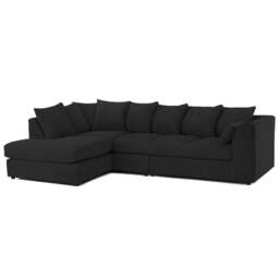 Rackhams Luxor Full Cord Fabric 5 Seater Corner Sofa Scatter Back - Mustard - Left Hand Facing - thumbnail 2