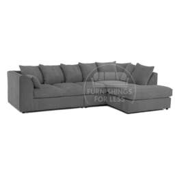 Rackhams Luxor Full Cord Fabric 5 Seater Corner Sofa Scatter Back - Mustard - Left Hand Facing - thumbnail 3
