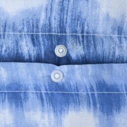 Rackhams Reversible Polycotton Tiedye Tassel Trim Duvet Cover and Pillowcase Set - Blue - Single (135cm x 200cm) - thumbnail 3