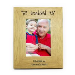 Rackhams Personalised Oak Finish 6x4 Grandchild Photo Frame - thumbnail 2