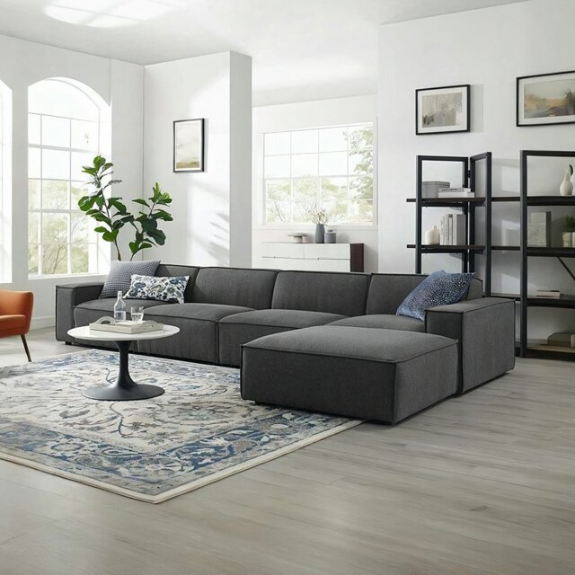 Rackhams Lynnbrook Two Seater, Three Seater, Four Sofa, Four Sofa Corner, Linen - 280cm - Dark Grey - image 1