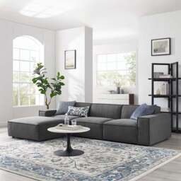 Rackhams Lynnbrook Two Seater, Three Seater, Four Sofa, Four Sofa Corner, Linen - 280cm - Dark Grey - thumbnail 2