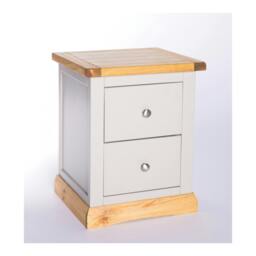 Rackhams Bomporto 2 Drawer Bedside Table - Light Grey - thumbnail 3