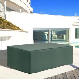Rackhams 255x142cm Outdoor Garden Furniture Protective Cover Water UV Resistant - 255cmx142cmx86cm - Green - Oxford Fabric