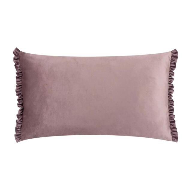 Rackhams Nature Tilly Velvet Reversible Cushion Cover - Poached Pear/Shell - 30cm x 50cm - Poached Pear/Shell - 100% Polyester - image 1