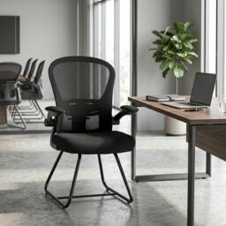 Rackhams Conference Chair, Reception Office Chair with Flip-up Armrest - thumbnail 1