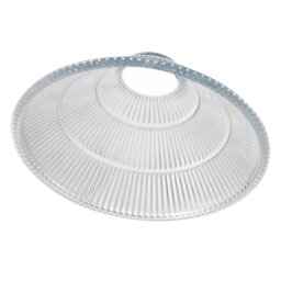 Rackhams Modern Designer Transparent Ridged Glass Easy Fit Pendant Shade in Cone Shape - thumbnail 5