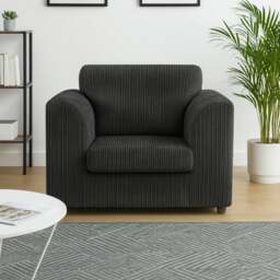 Rackhams Luxor / Ferguson Cord Armchair - Silver - thumbnail 3