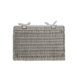 Rackhams Antique Wash Cotton Lined Wicker Storage Basket - Set of 3 - thumbnail 5